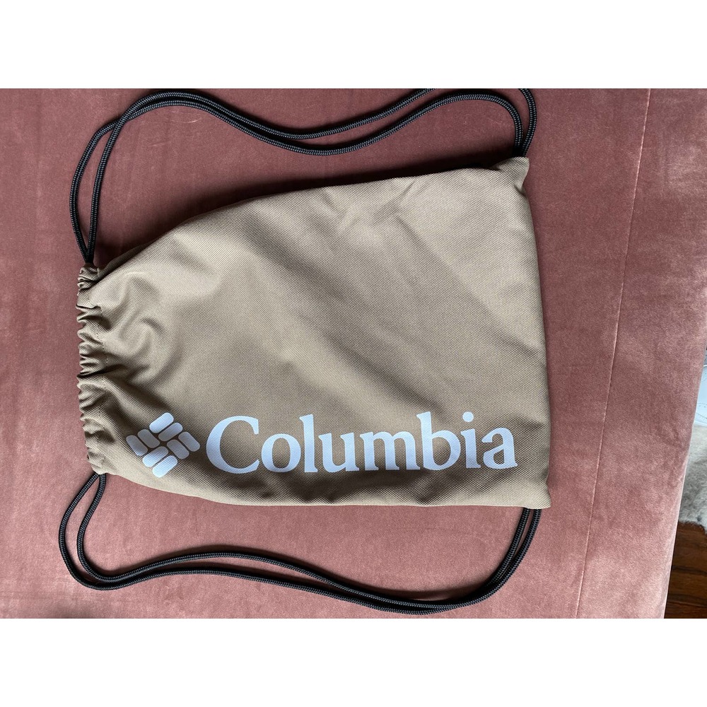 Columbia taupe drawstring backpack NWOT